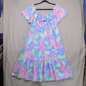 Hilo Hattie Blue Floral Midi Dress